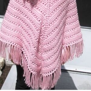 Kids Cable Knit Poncho